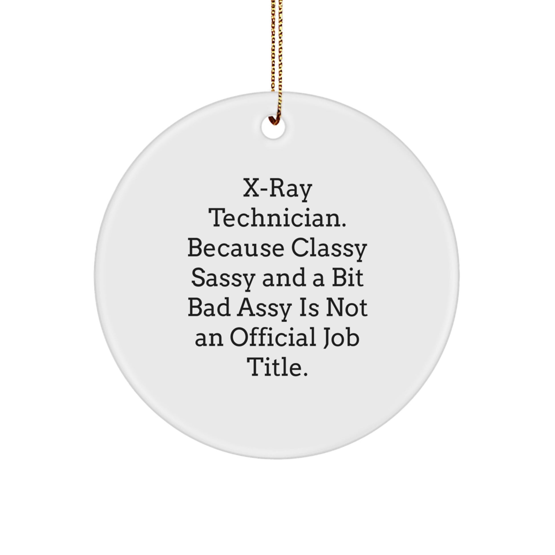 X-Ray Technician Gifts: Funny Circle Ornament, Gifts from Family for X-Ray Technician, Unique Christmas Unique Gifts - Image 1