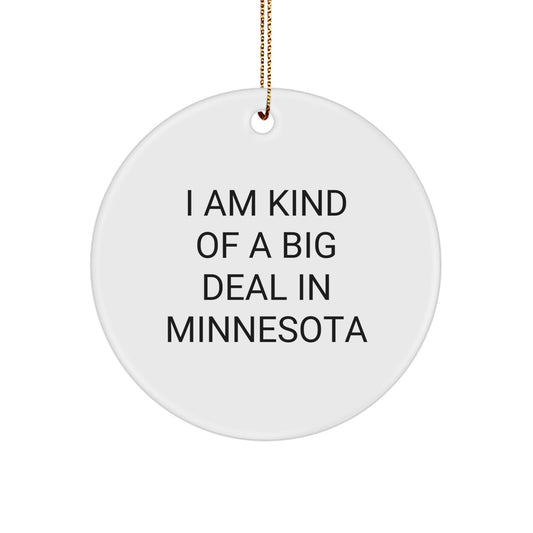 Minnesota Circle Ornament, Funny Quote I Am Kind Of A Prime Selection In Minnesota, Gifts from Friends for Family, Christmas Unique Ornament - Image 1