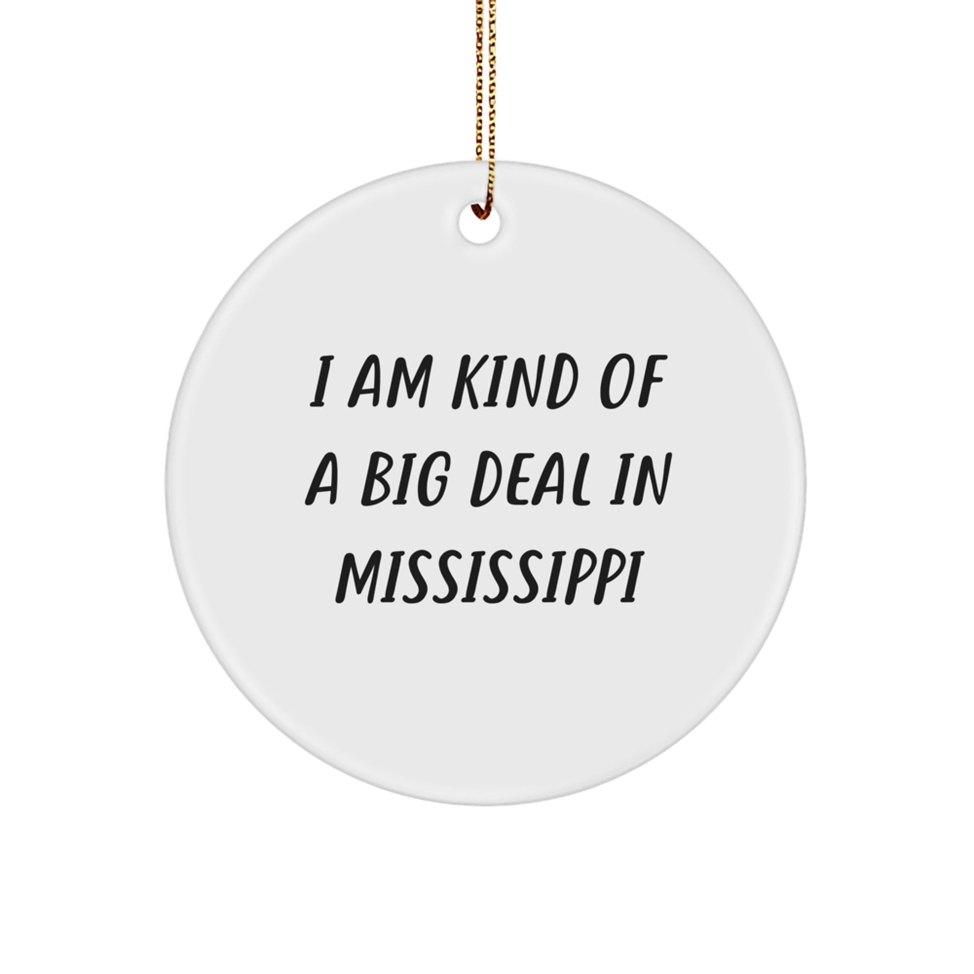 Funny Mississippi Circle Ornament, Gifts from Friends to Family, Christmas Unique Gifts for Mississippi Men and Women, I Am Kind Of A Prime Selection In Mississippi - Image 1