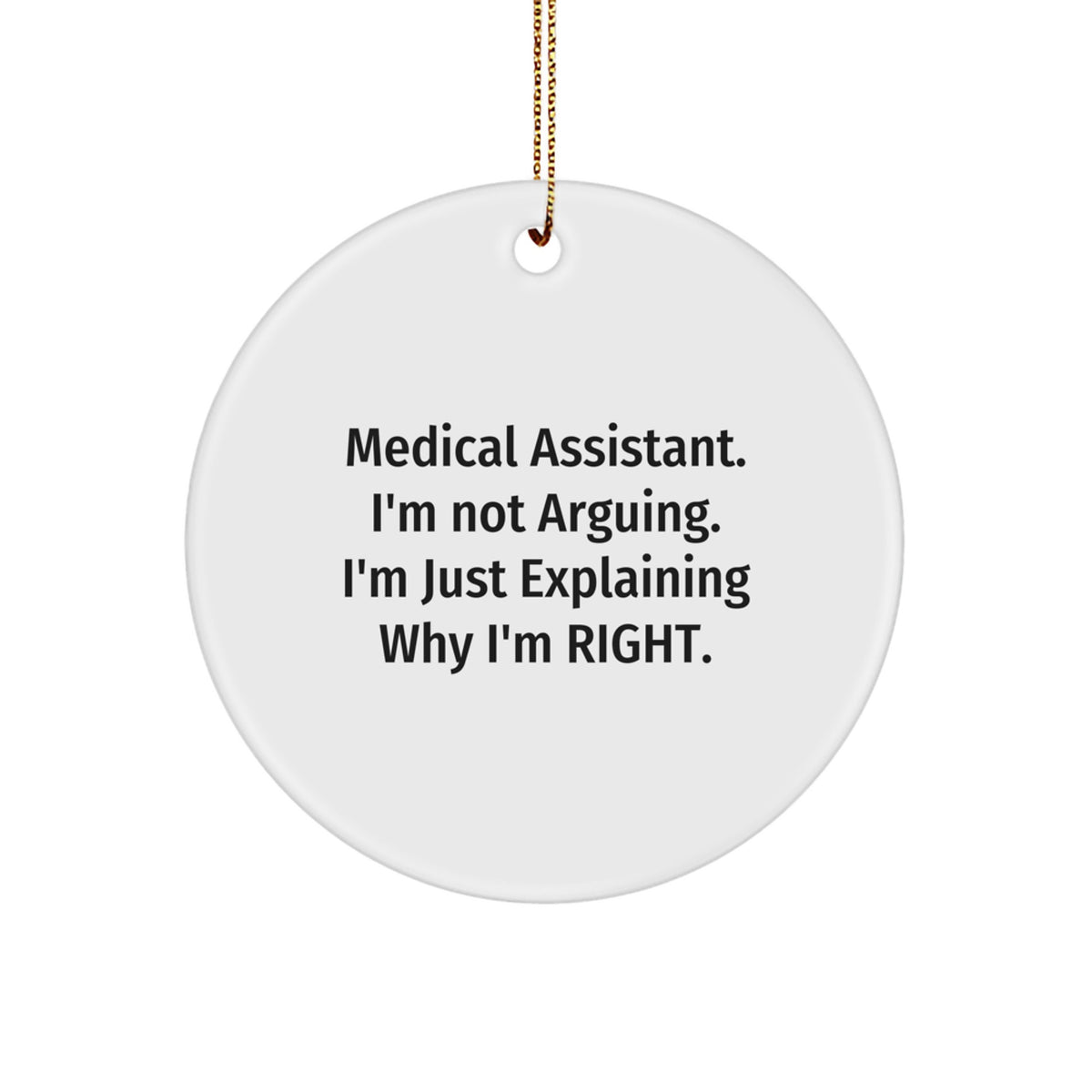 Medical Assistant Keepsake Christmas Ornament for Him Holiday Gift - Image 1