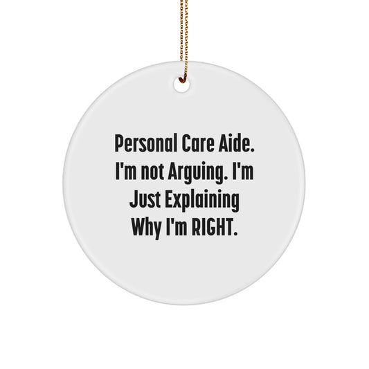 Sarcastic Personal Care Aide Christmas Ornament Gift for Friends Novelty - Image 1