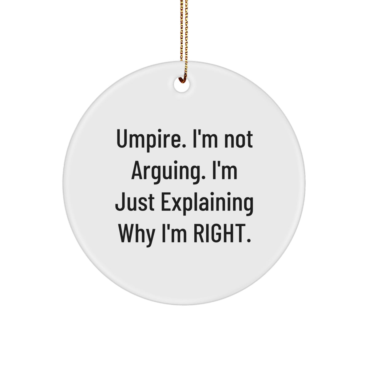 Umpire Keepsake Holiday Tree Christmas Ornament for Him Gift - Image 1