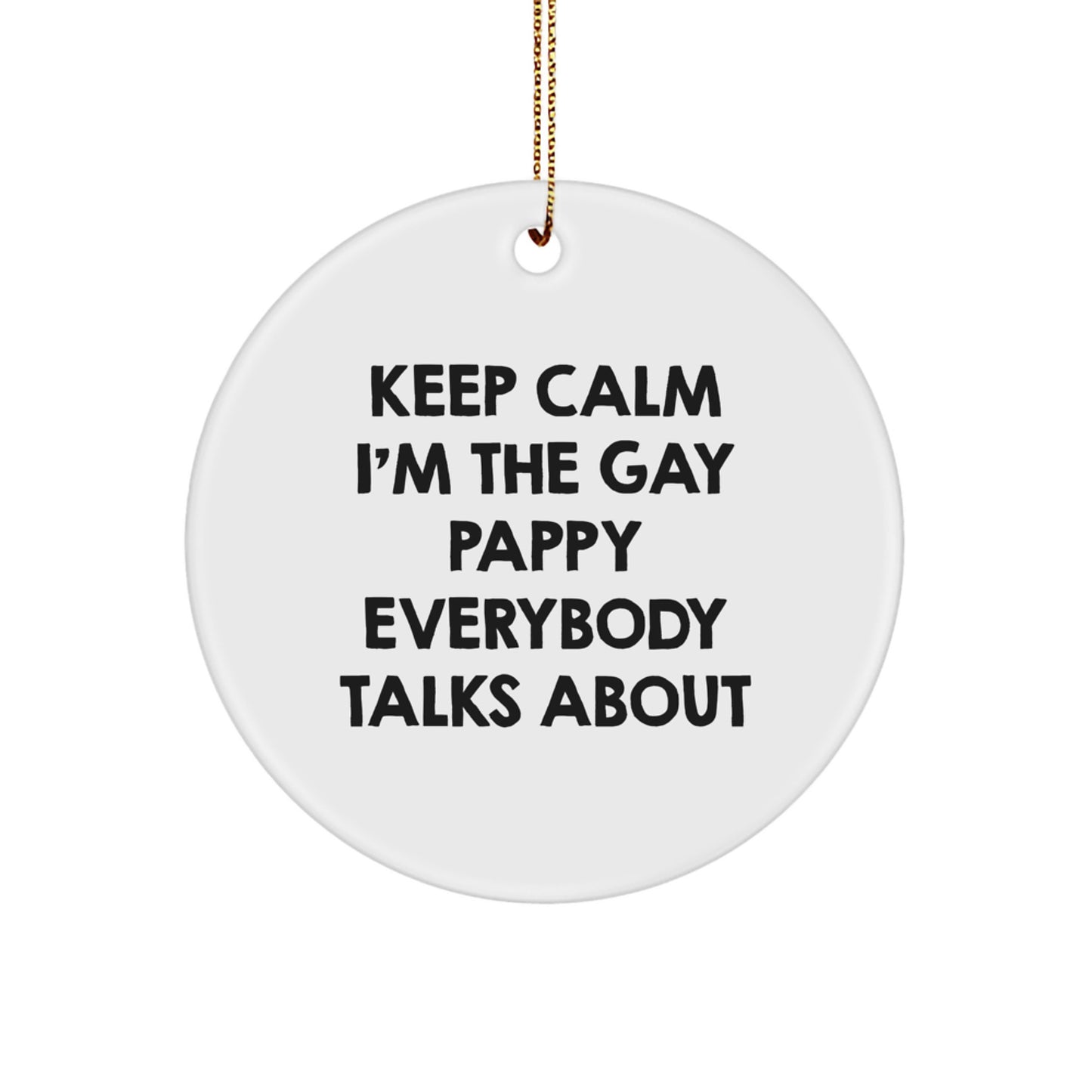 Funny Pappy Circle Ornament Gifts from Friends and Family for Christmas Unique - Image 1