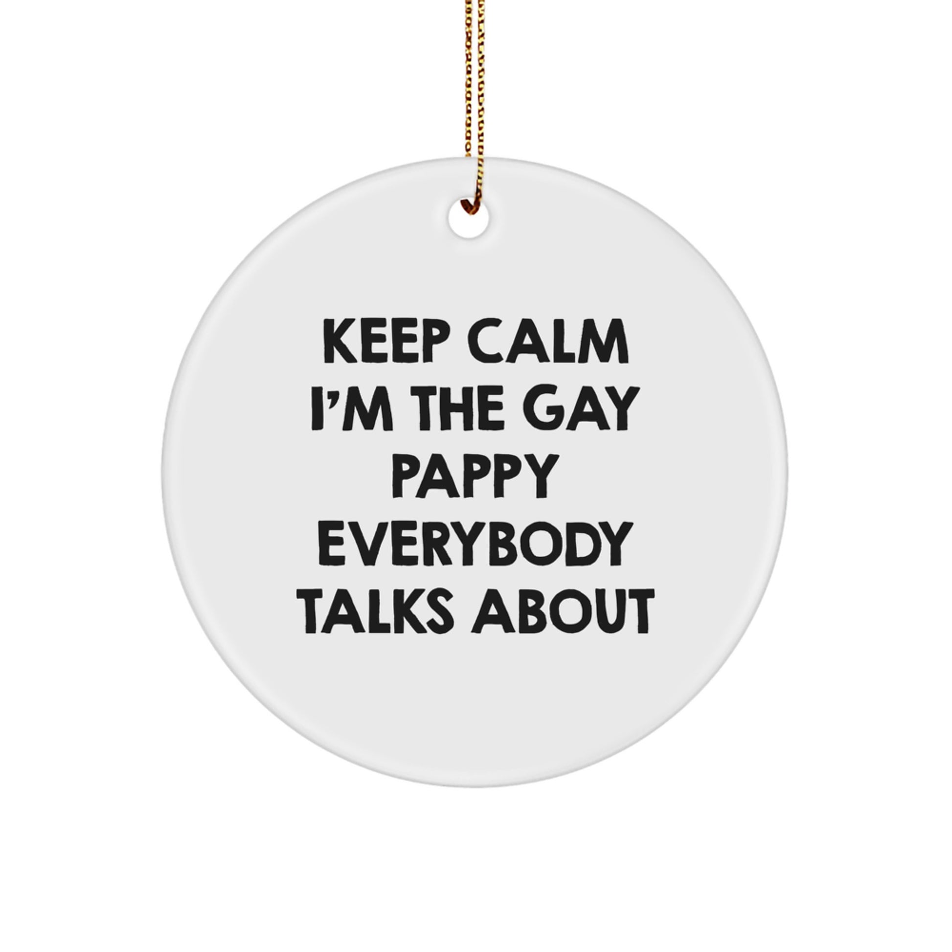 Funny Pappy Circle Ornament Gifts from Friends and Family for Christmas Unique - Image 1