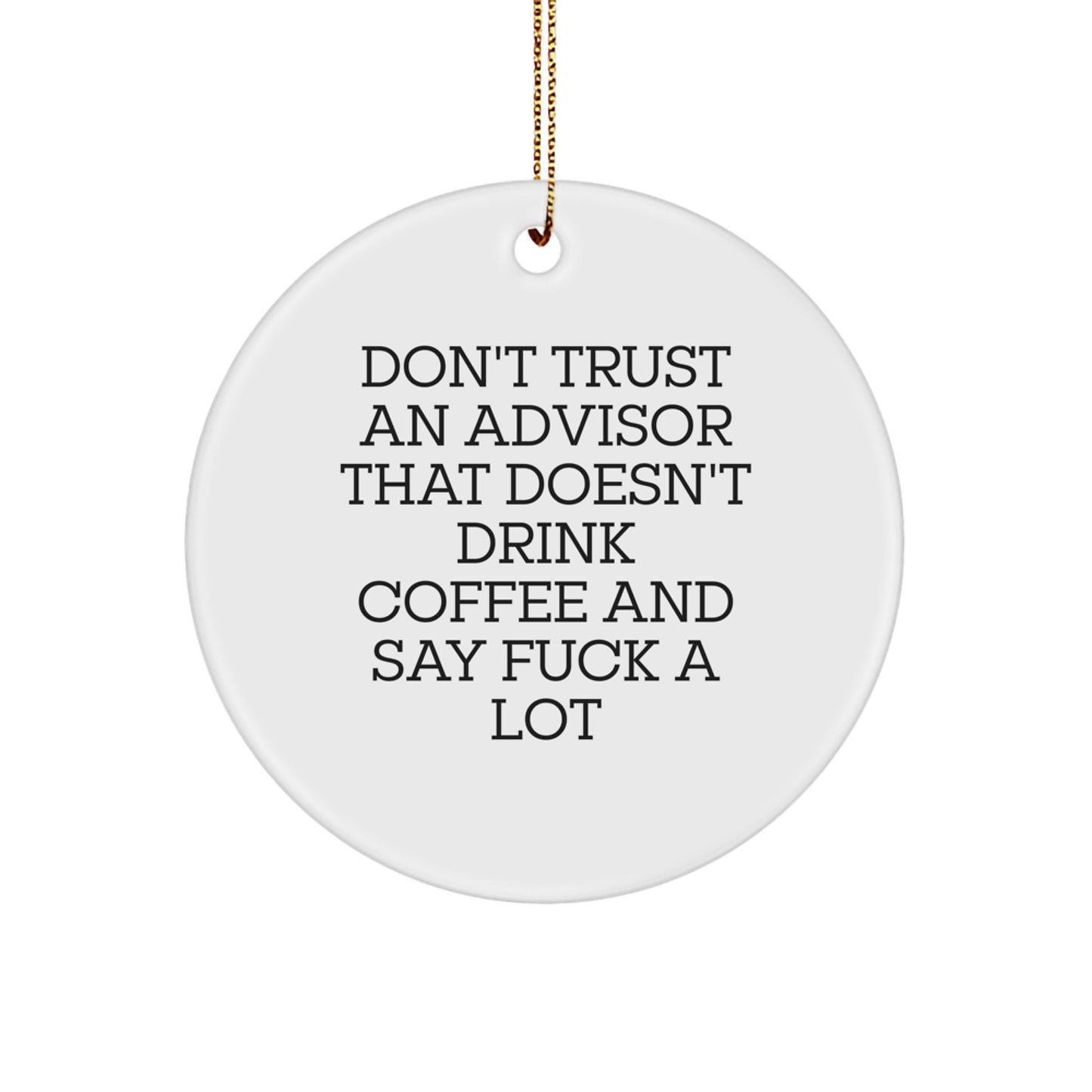 Christmas Unique Gift Advisor Circle Ornament for Her – Present - Image 1