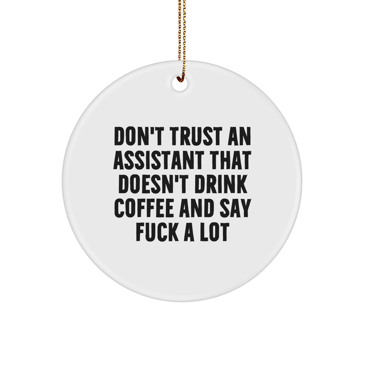 Assistant Circle Ornament Idea for Coworkers Team Christmas Unique Gift - Image 1