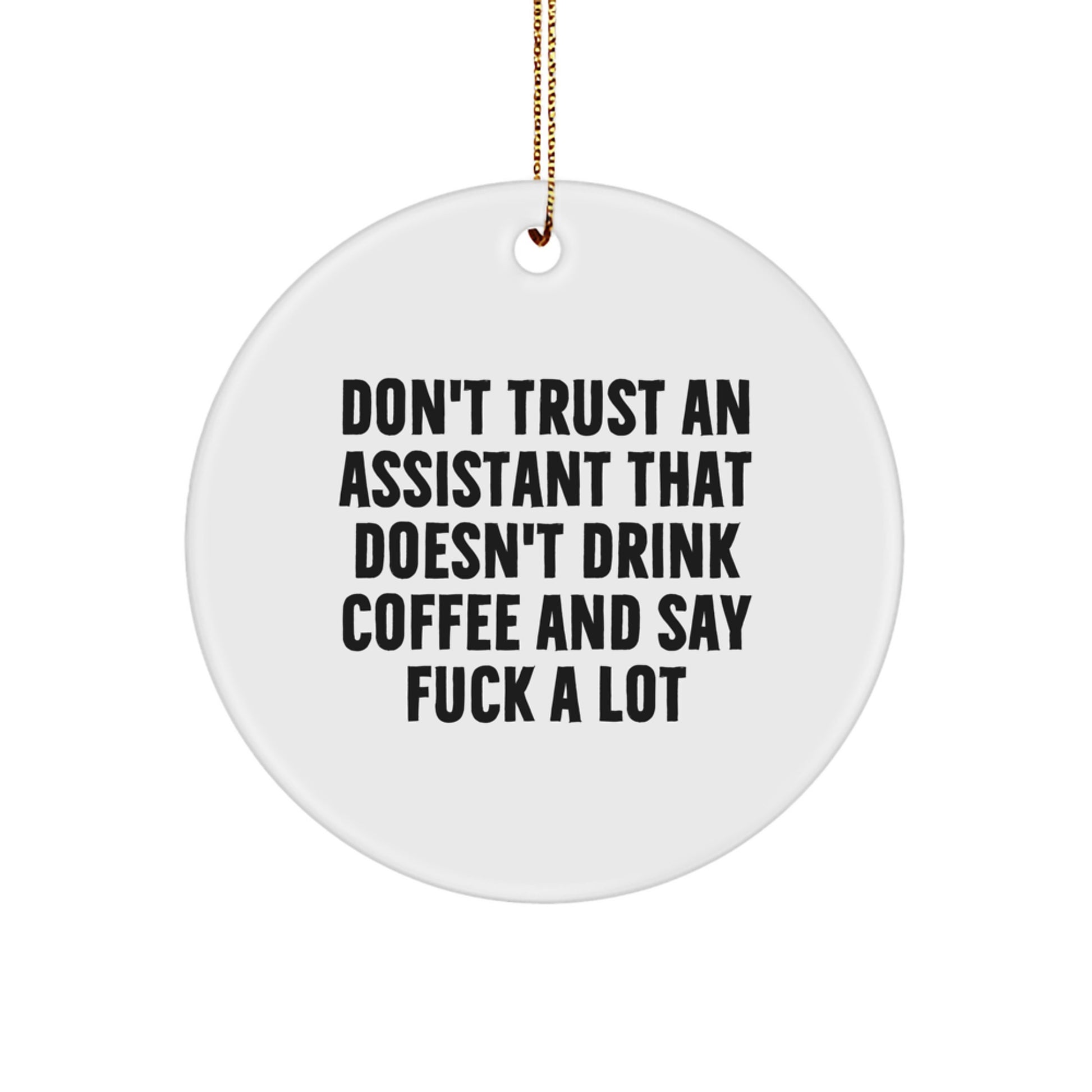 Assistant Circle Ornament Idea for Coworkers Team Christmas Unique Gift - Image 1