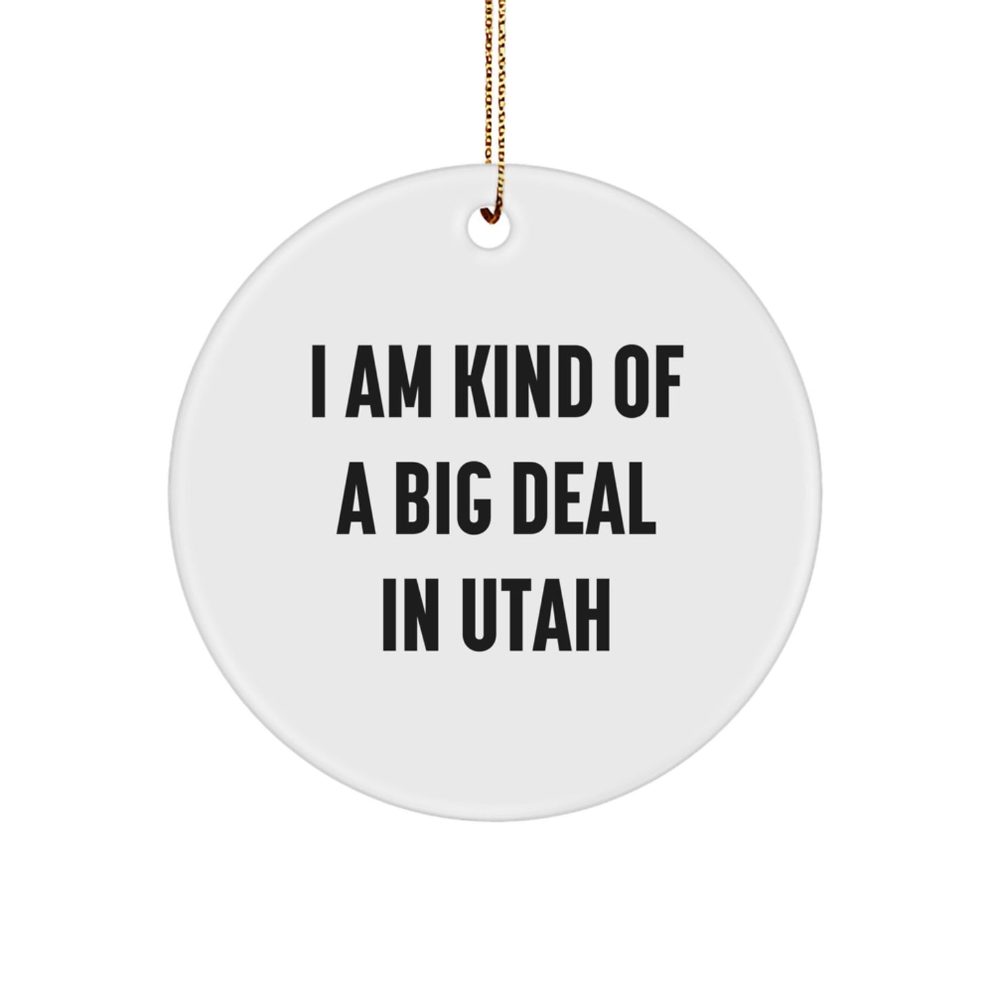 Utah Unique Gifts from Men - Funny Circle Ornament for Christmas - I Am Kind Of A Prime Selection In Utah - Image 1