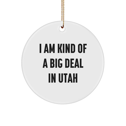Utah Unique Gifts from Men - Funny Circle Ornament for Christmas - I Am Kind Of A Prime Selection In Utah - Image 1