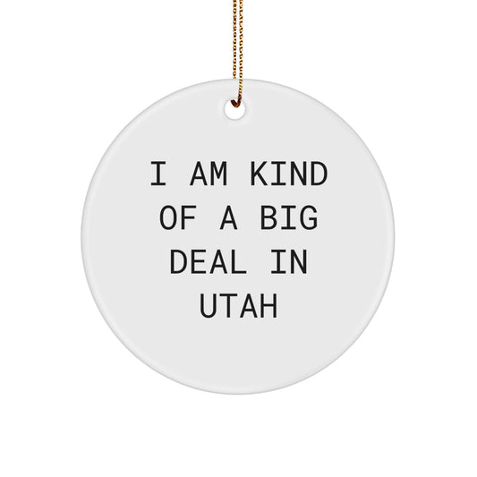 Funny Utah Circle Ornament Gifts from Friends for Men and Women in Utah - Image 1