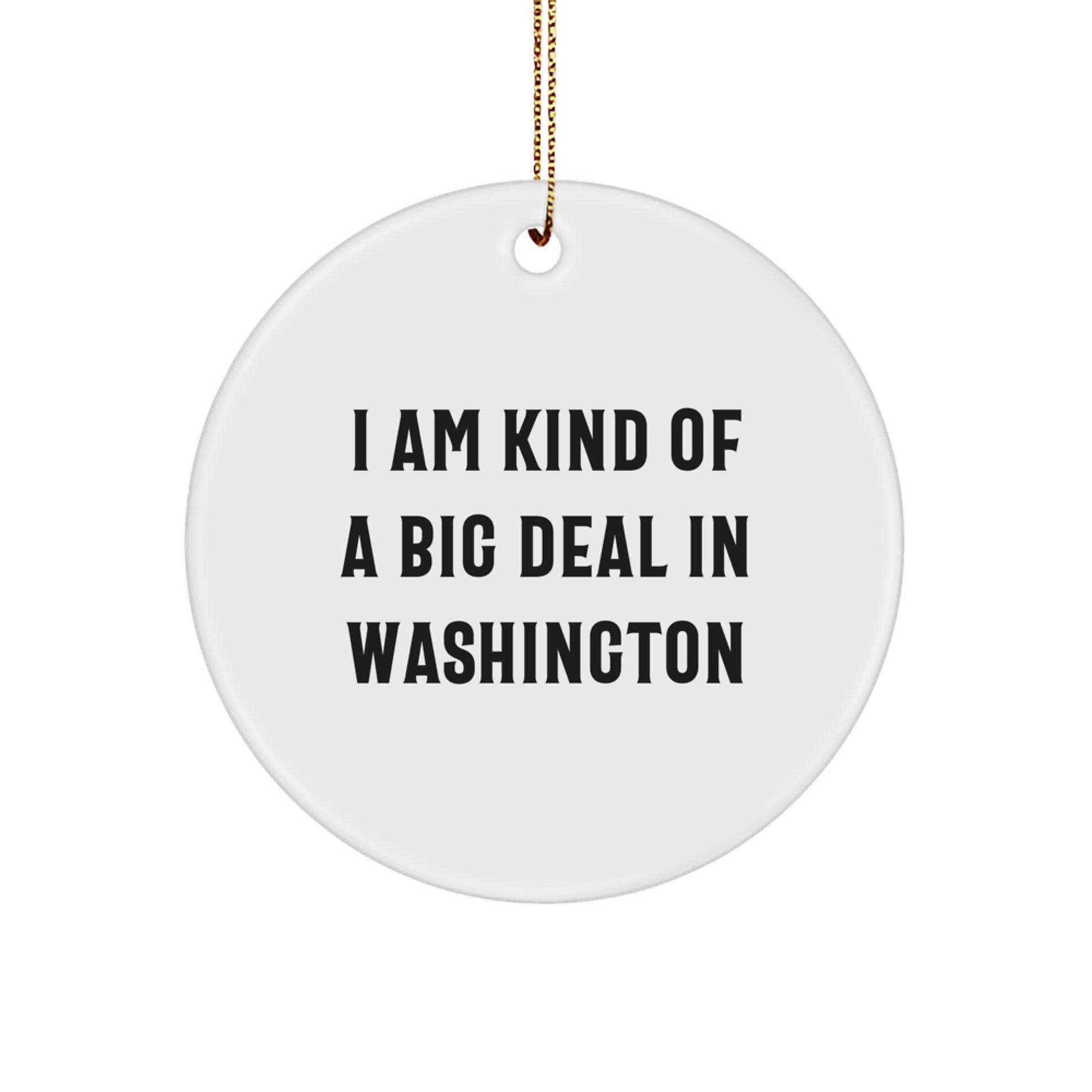 Funny Washington Circle Ornament Gifts from Friends and Family - I'm Kind Of A Prime Selection In Washington - Image 1
