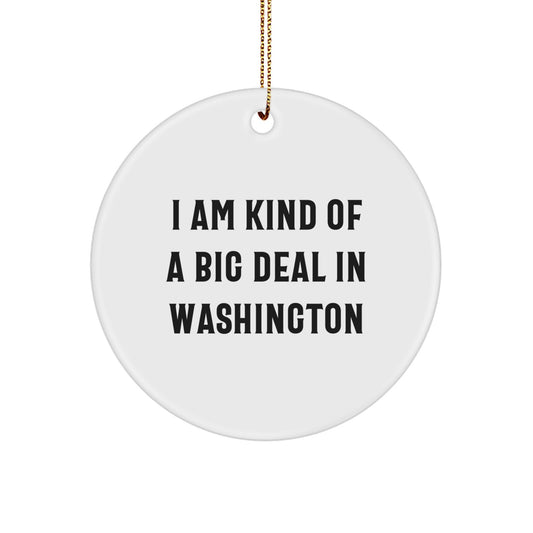 Funny Washington Circle Ornament Gifts from Friends and Family - I'm Kind Of A Prime Selection In Washington - Image 1