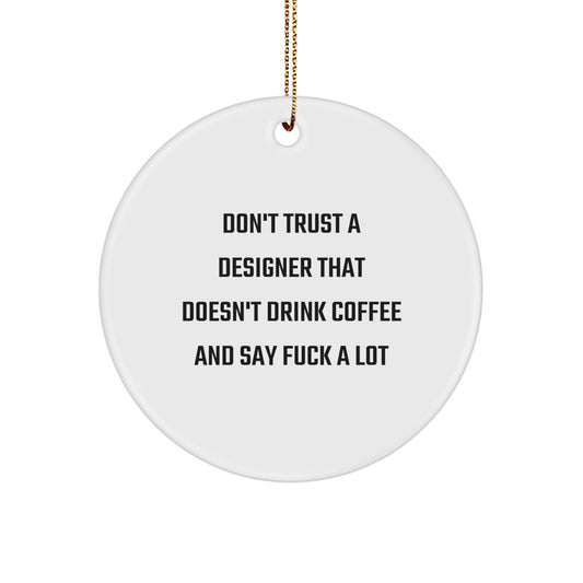 Funny Designer Circle Ornaments Gifts from Friends for Christmas Unique - Image 1