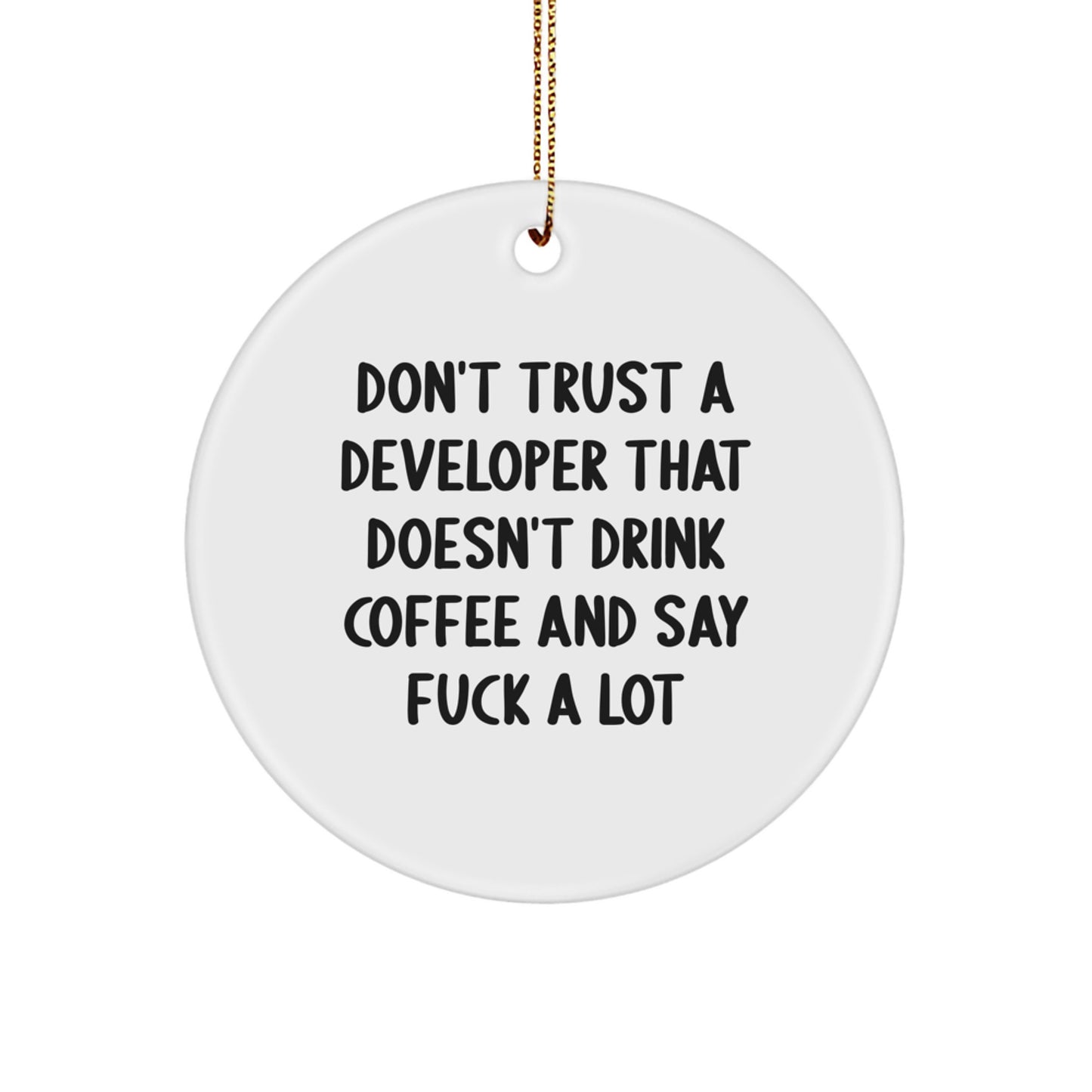 For Him Developer Coffee Christmas Ornament Keepsake Gift - Image 1