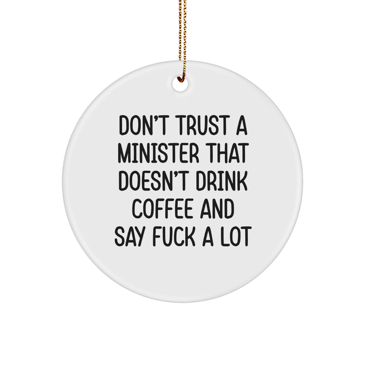 Minister Christmas Ornament Idea Humorous Gift for Coworkers - Image 1