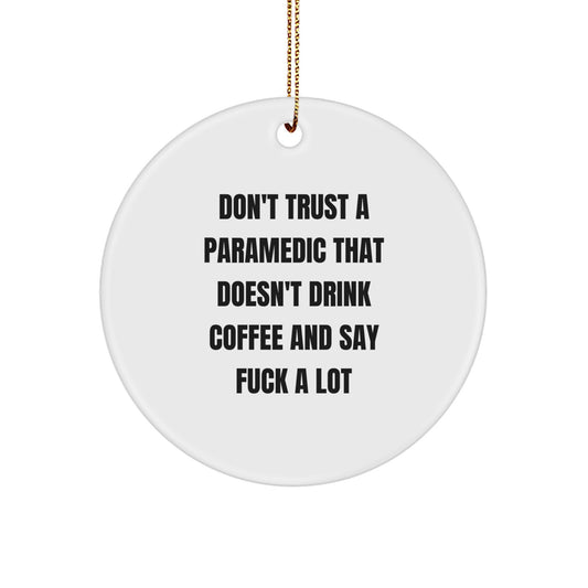 Rescue Worker Christmas Ornament for Coworkers Funny Holiday Idea Gift - Image 1