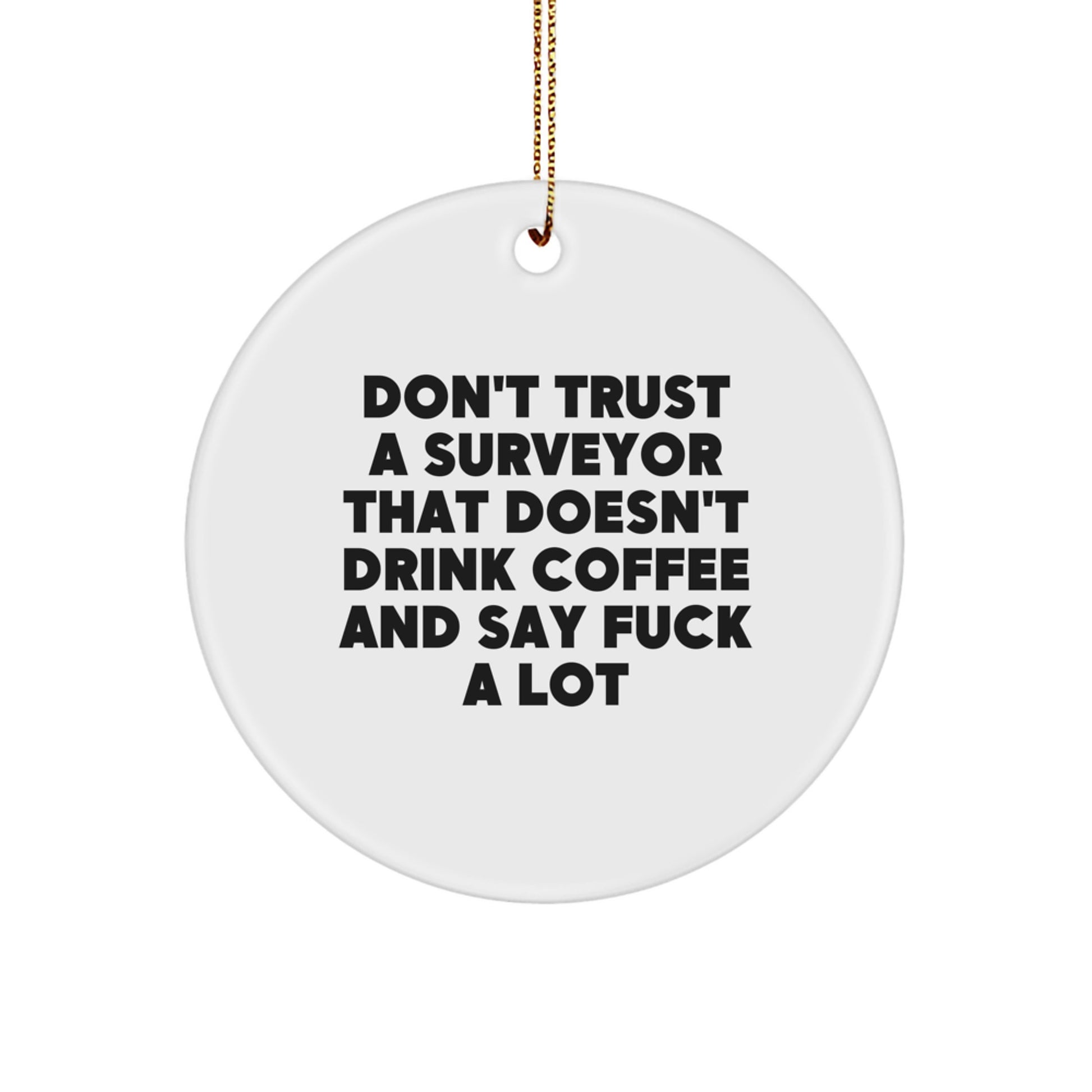 Funny Surveyor Gifts for Men Surveyor Friends, Circle Ornament Unique Christmas Unique Gifts from Men to Friends - Image 1