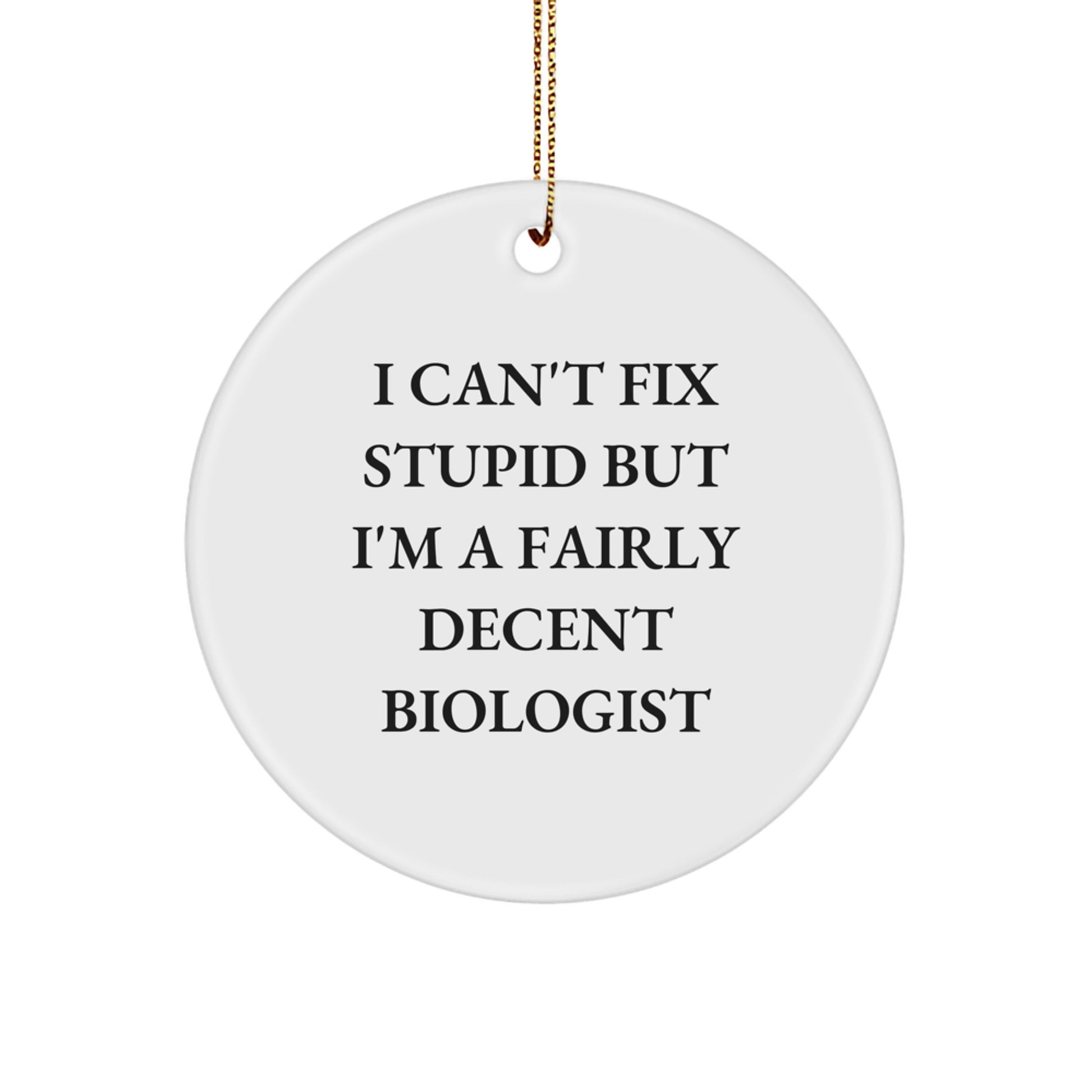Christmas Unique Gift for Her Biologist Ornament, Funny Present - Image 1