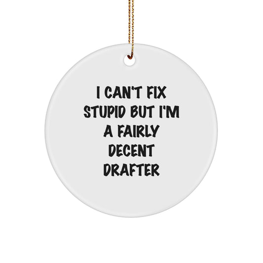 Cheeky Drafter Christmas Ornament for Friends Gift Novelty Bright - Image 1