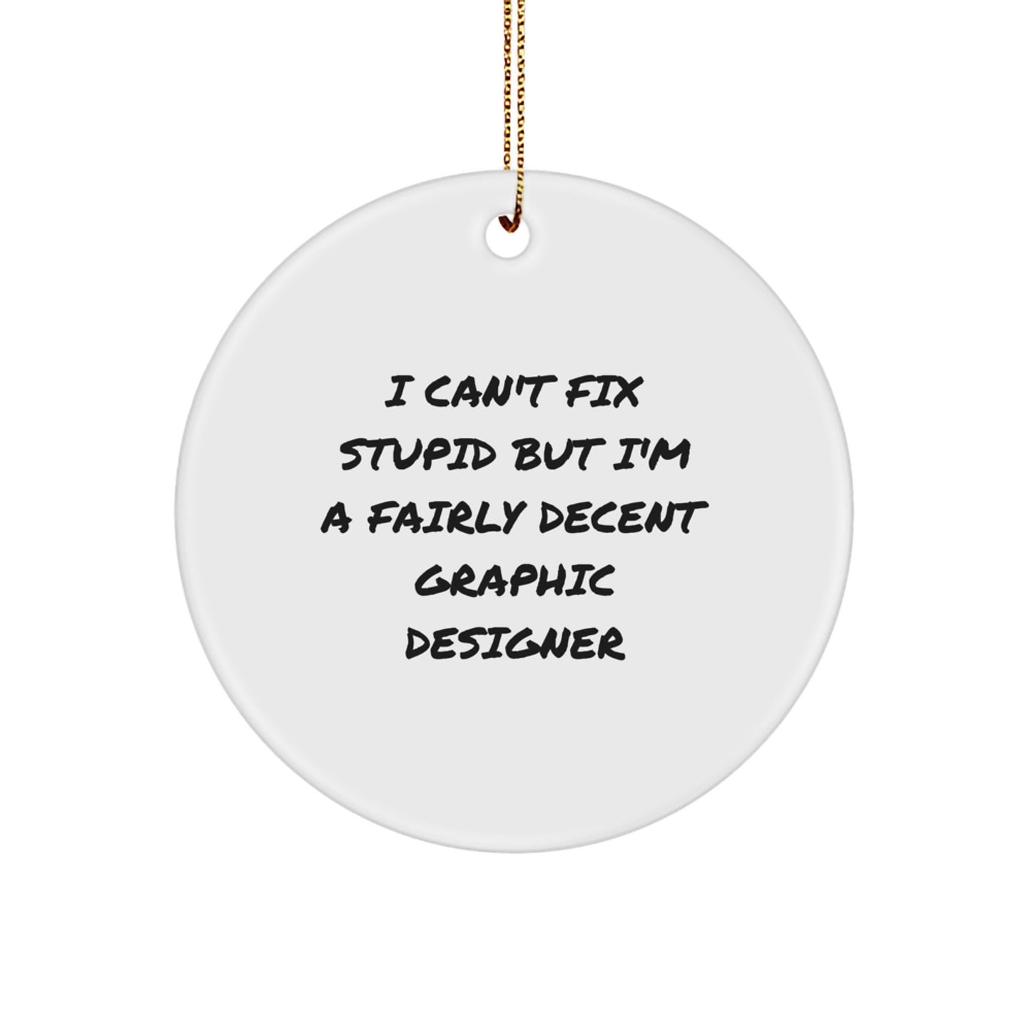 Graphic Designer Keepsake Christmas Ornament for Him Bright Gift - Image 1