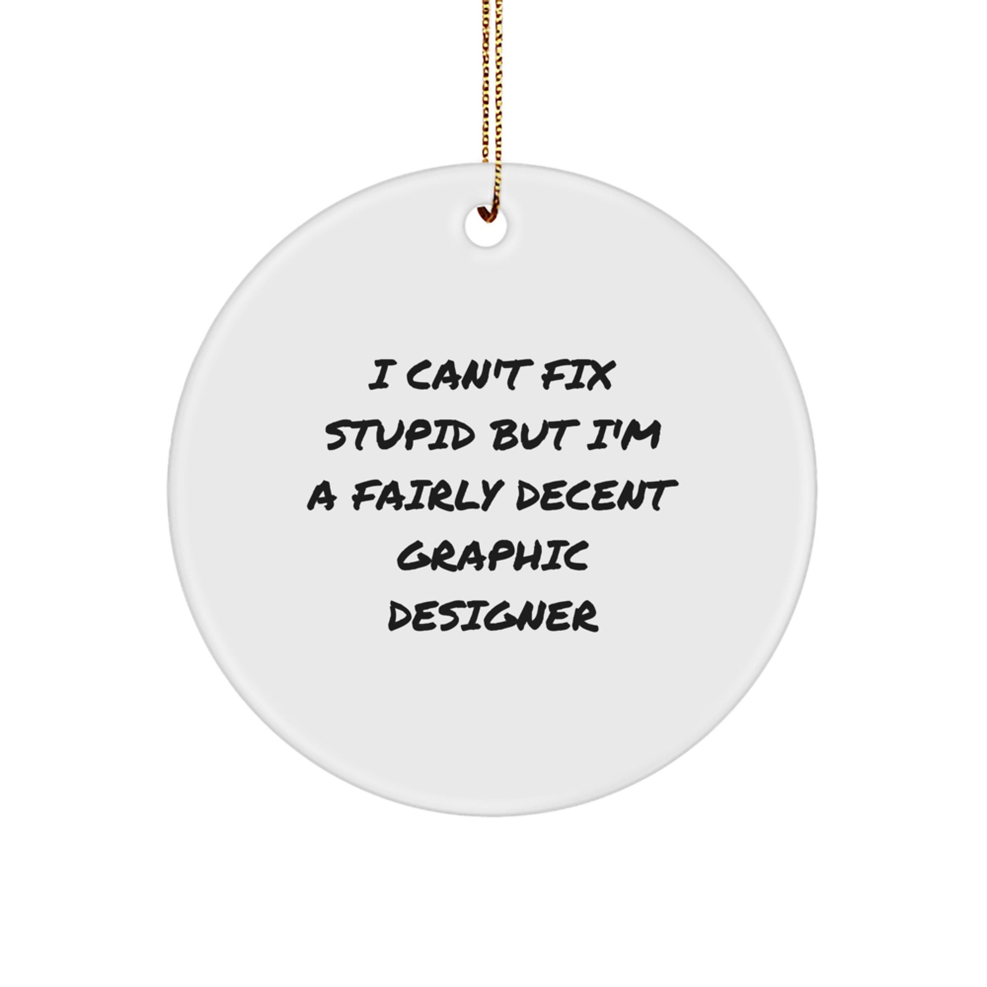 Graphic Designer Keepsake Christmas Ornament for Him Bright Gift - Image 1