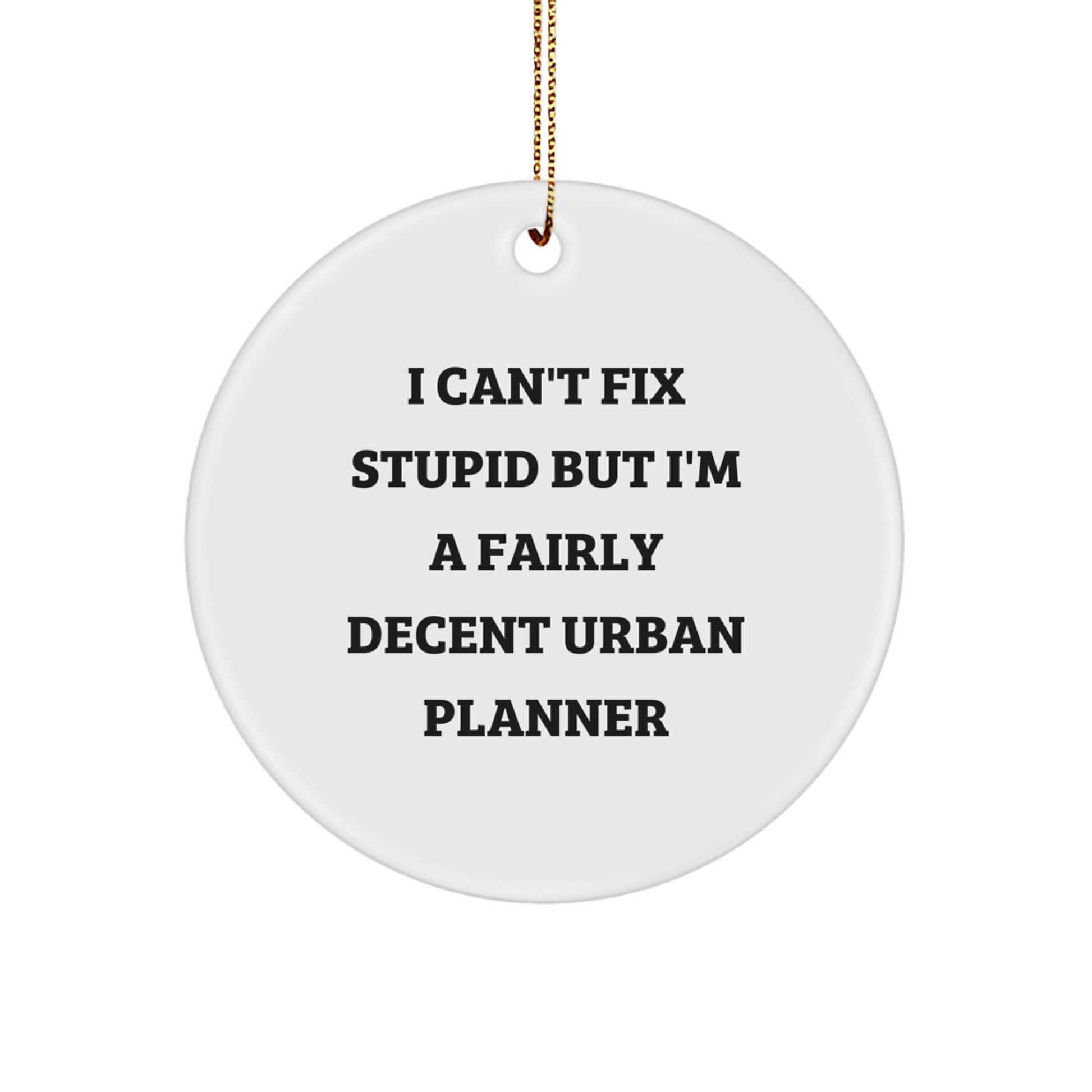 Urban Planner Gifts from Friends - Funny Quote Circle Ornament for Christmas - Unique Christmas Unique Gifts for Urban Planner Friends - Image 1