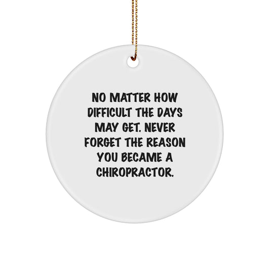 Chiropractor Gifts from Friends for Christmas Inspirational Circle Ornament Reminders of Why They Became a Chiropractor, Gift for Men, Women, Family, Coworkers - Image 1