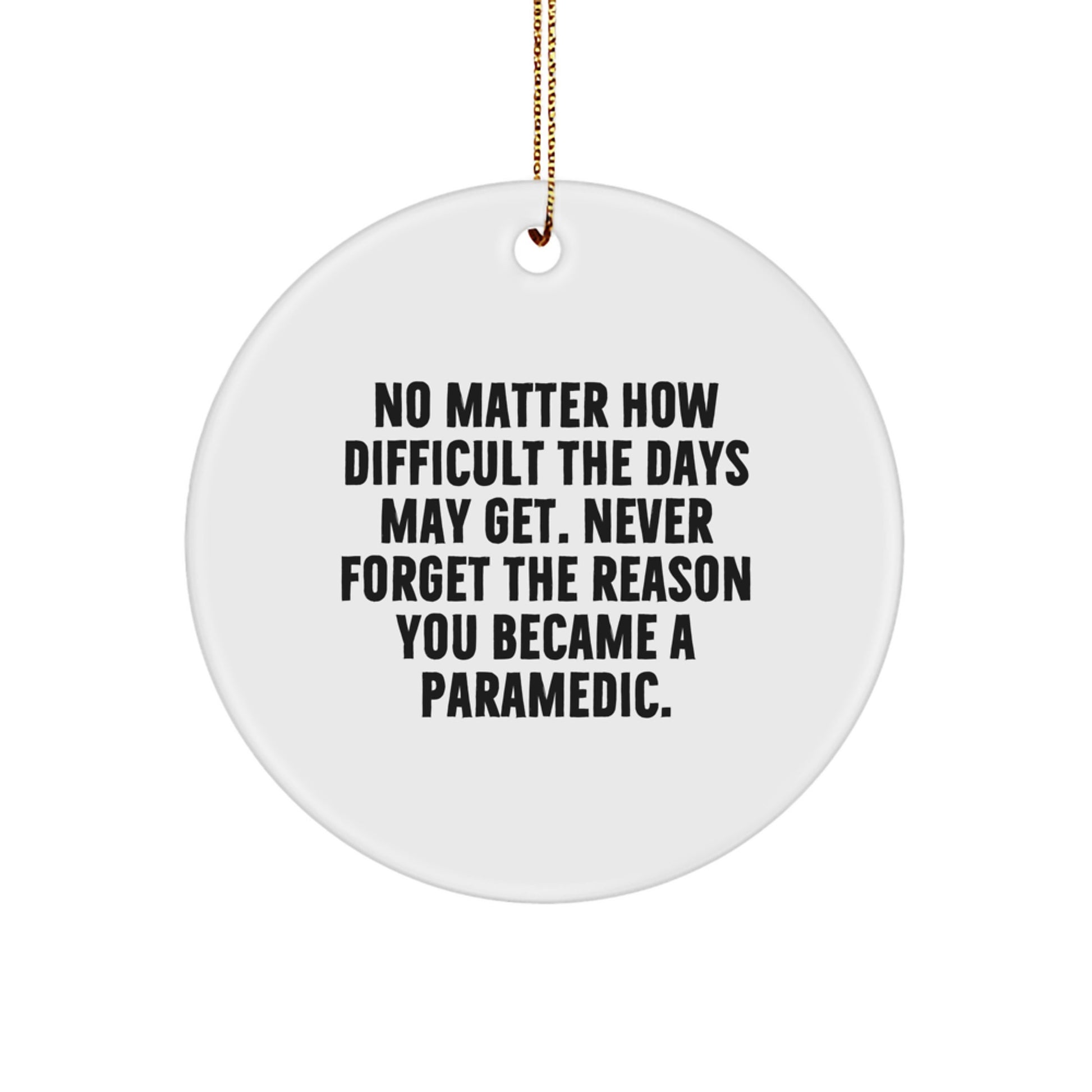 Rescue Worker Gifts from Friends, Unique Rescue Worker Circle Ornament with Inspirational Quote, Christmas Ornaments for Rescue Worker, Men, Women, or Family - Image 1