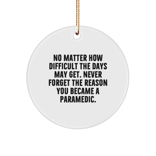 Rescue Worker Gifts from Friends, Unique Rescue Worker Circle Ornament with Inspirational Quote, Christmas Ornaments for Rescue Worker, Men, Women, or Family - Image 1