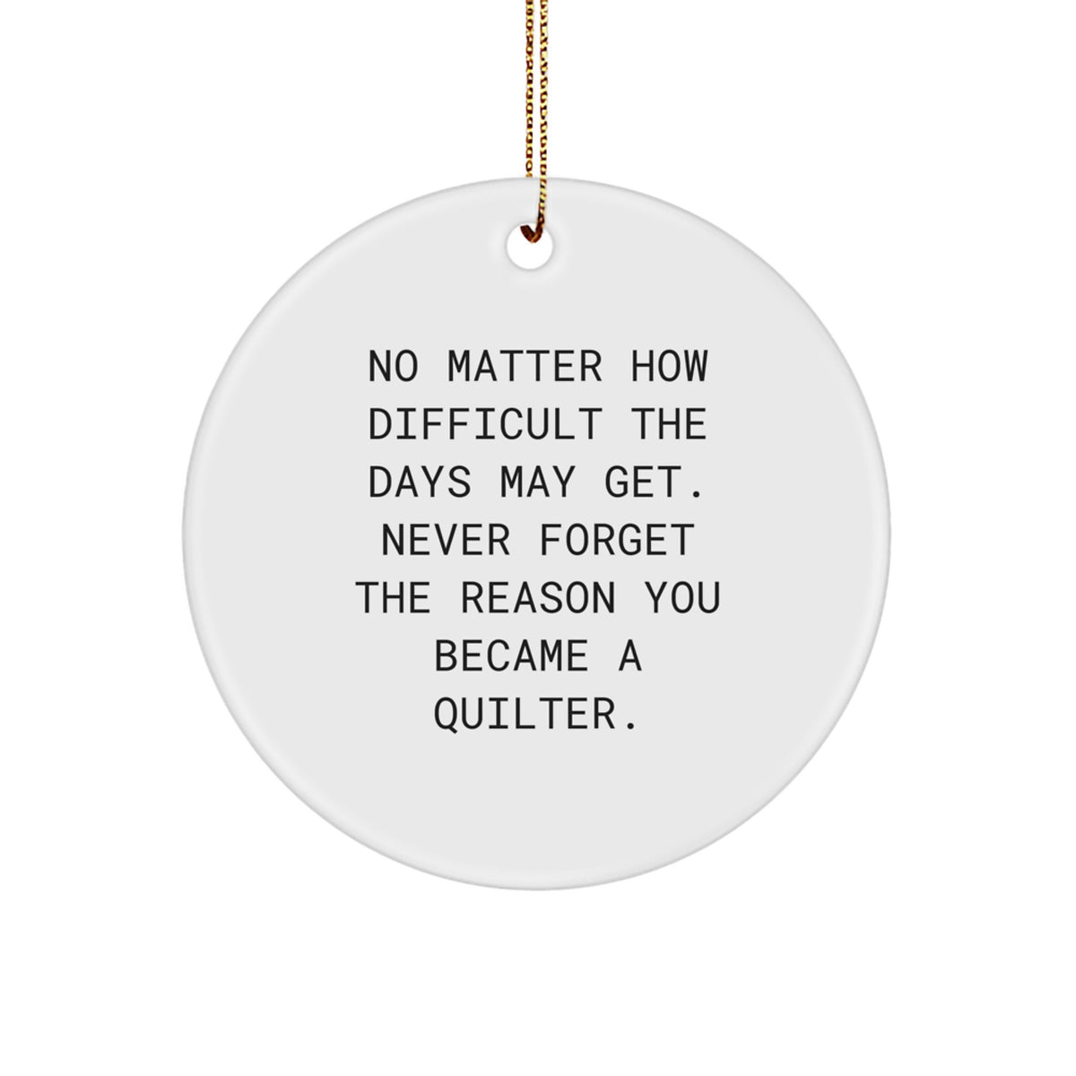 Quilter Circle Ornament Christmas Unique Gift Idea in for Coworkers - Image 1
