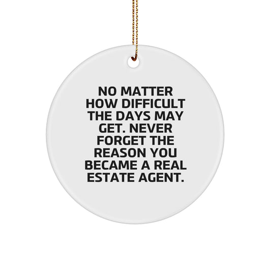 Inspirational Gifts from Friends, Family, or Coworkers to Real Estate Agents - 'Never Forget The Reason You Became A Real Estate Agent' Christmas Unique Gifts for Men, Women, or Colleagues - Image 1