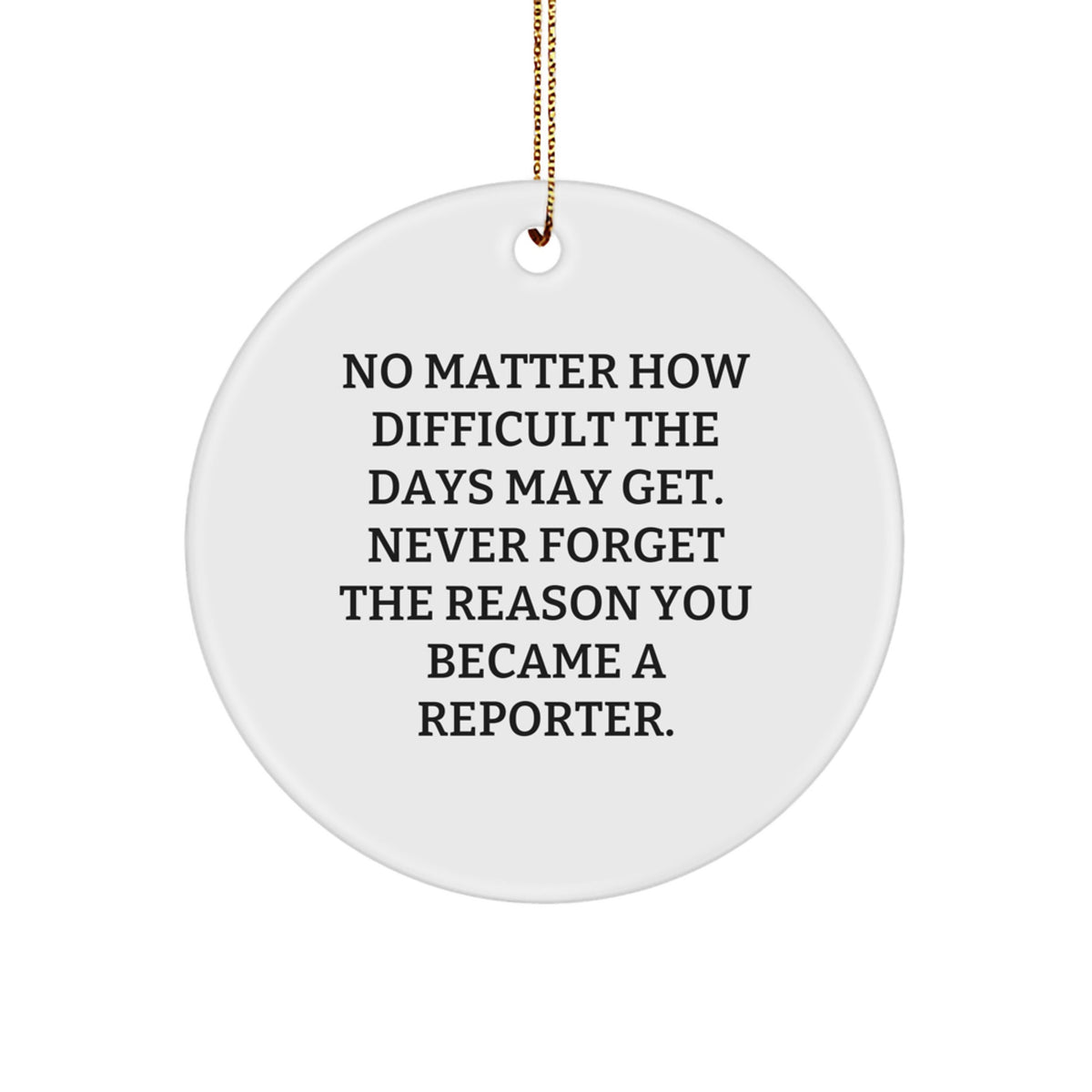 Reporter Keepsake Christmas Ornament for Him Inspiring Storyteller Gift - Image 1