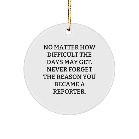 Reporter Keepsake Christmas Ornament for Him Inspiring Storyteller Gift - Image 1