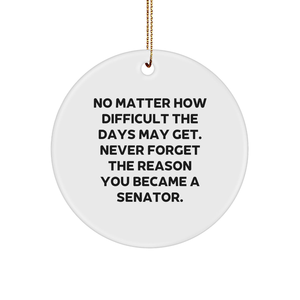 Motivational Senator Christmas Ornament for Friends Gift - Image 1