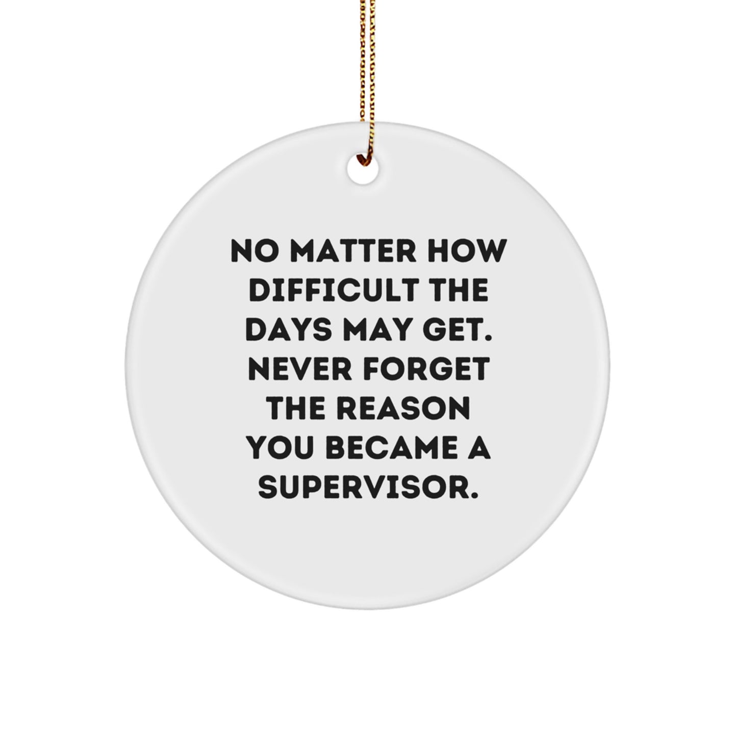 Funny Supervisor Gifts from Coworkers, Unique Circle Ornament for Supervisor, Never Forget the Reason, Christmas Unique Gifts - Image 1