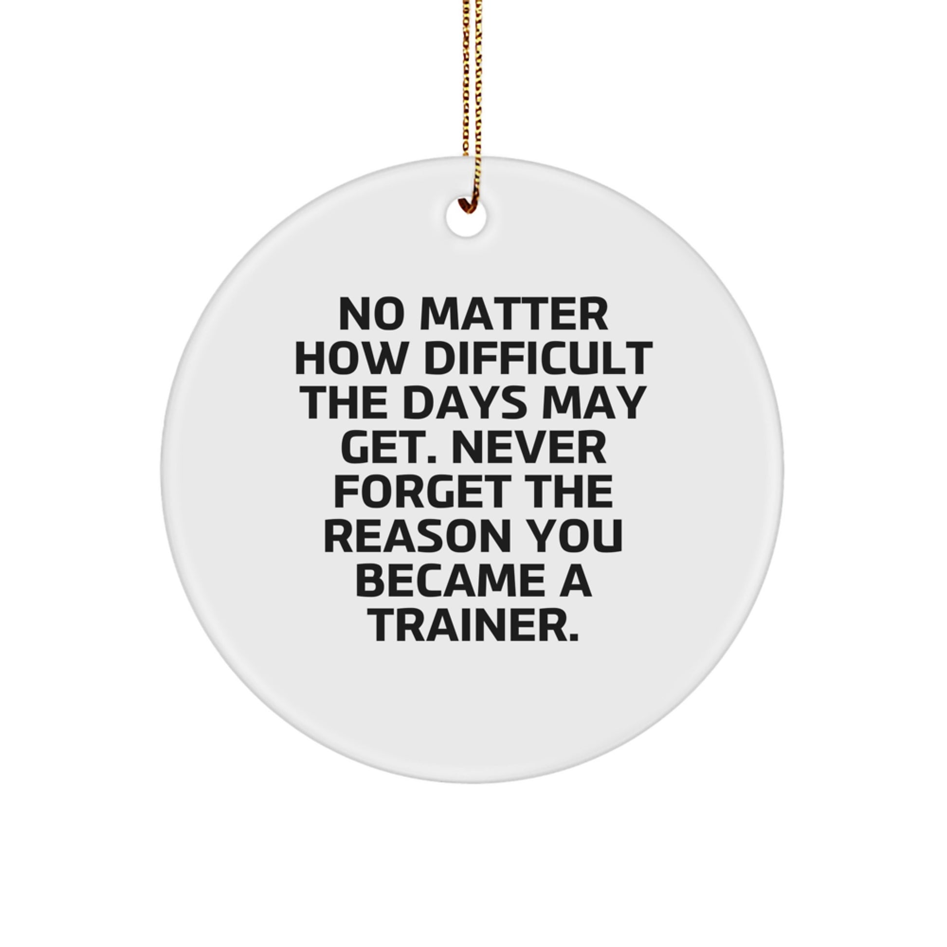 Funny Trainer Gifts from Friends for Trainers - Inspirational Trainer Circle Ornament for Christmas Unique Gifts - Image 1