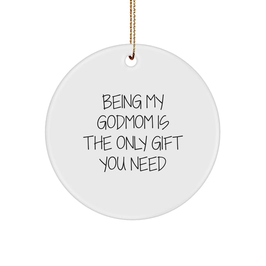 Godmom Keepsake Christmas Ornament for Him Gift - Image 1