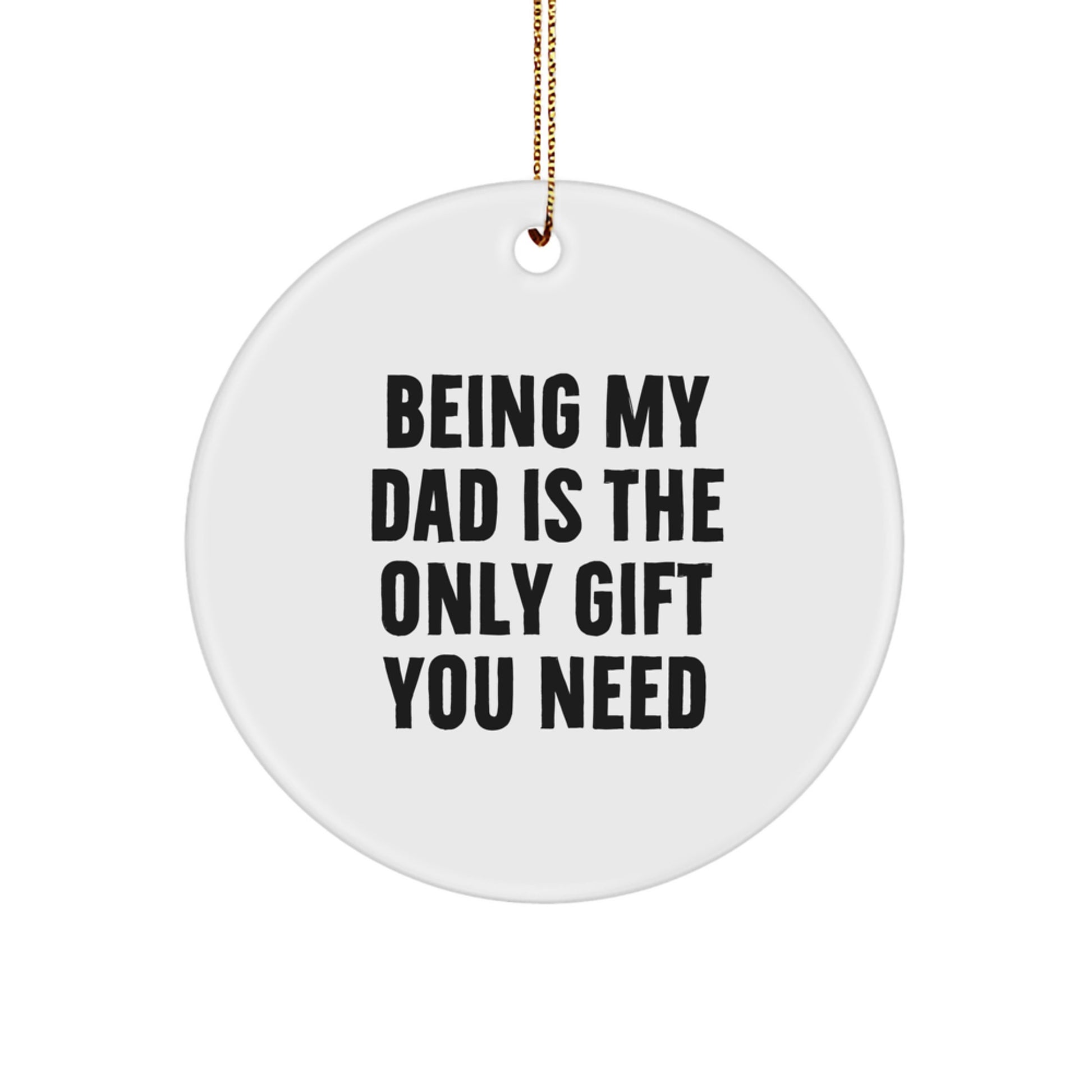 Funny Dad Circle Ornament Gifts from Men for Dad Christmas Unique Gifts - Image 1