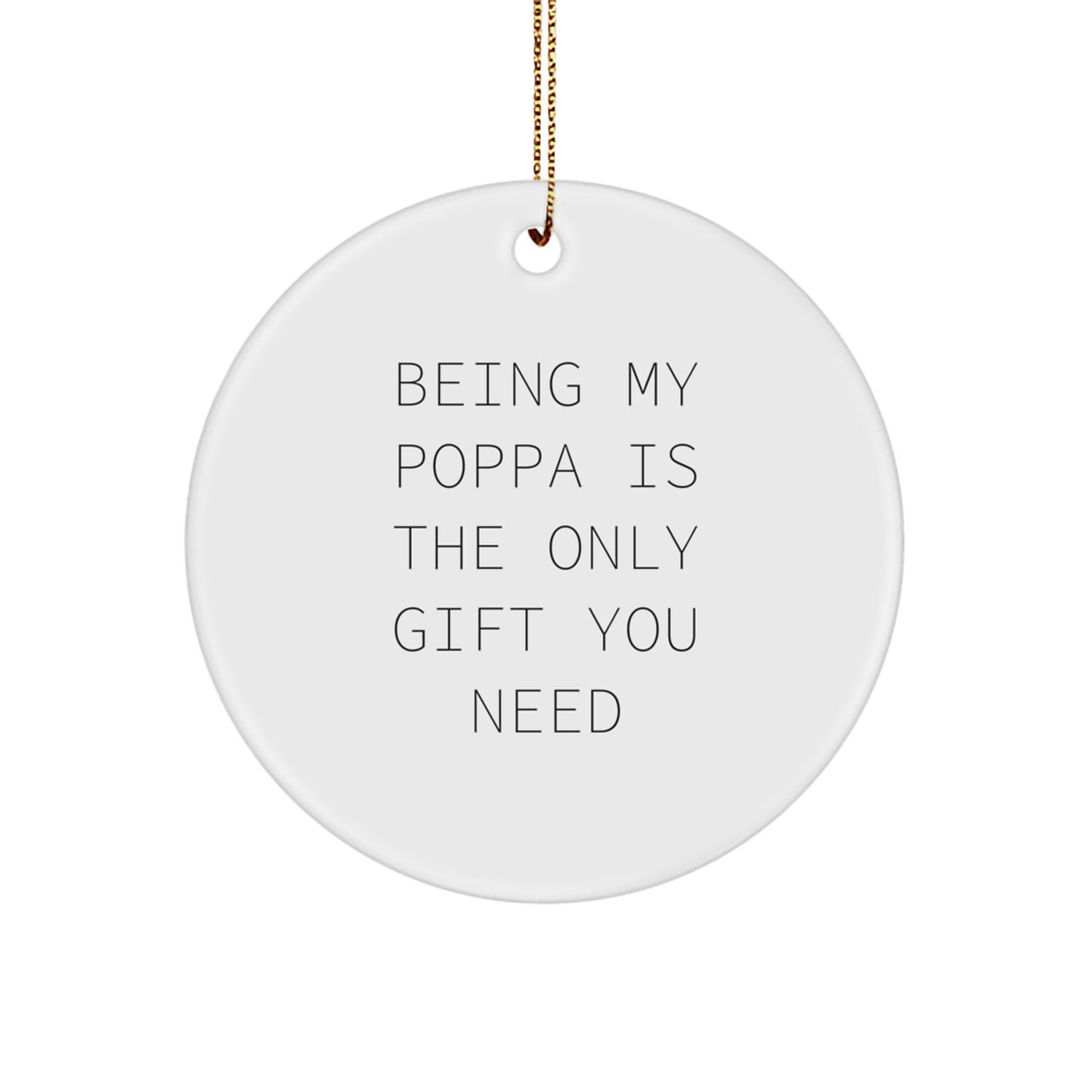 Poppa Keepsake Christmas Ornament for Him Gift – Holiday Treasure - Image 1