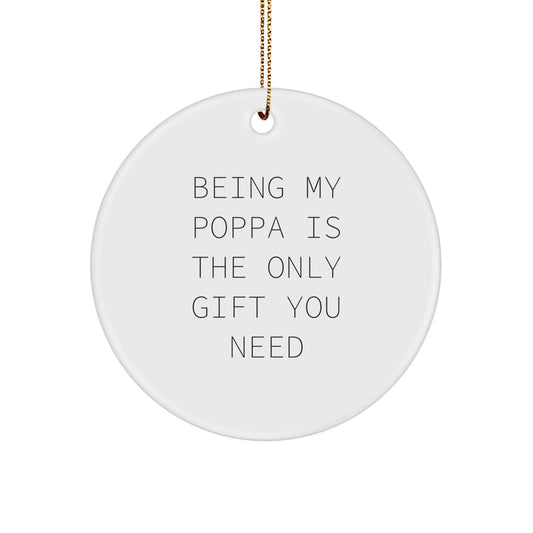 Poppa Keepsake Christmas Ornament for Him Gift – Holiday Treasure - Image 1