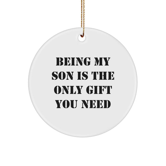 Son Circle Ornament Favorite Christmas Unique Gift for a Sibling - Image 1