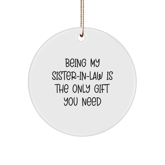 Sister-in-Law Keepsake Holiday Christmas Ornament Gift for Him - Image 1