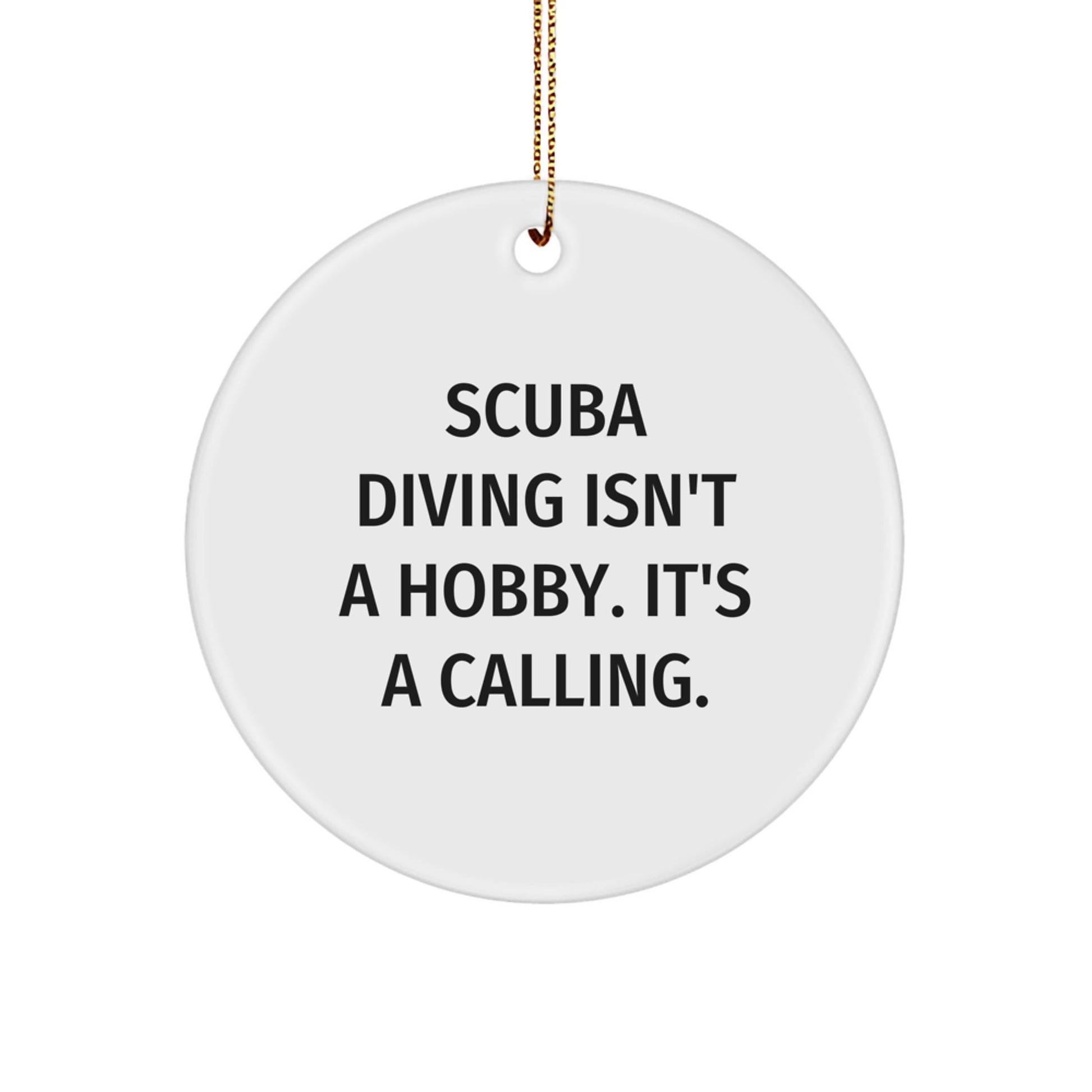 Bold Scuba Diving Christmas Ornament Novelty for Friends Gift - Image 1