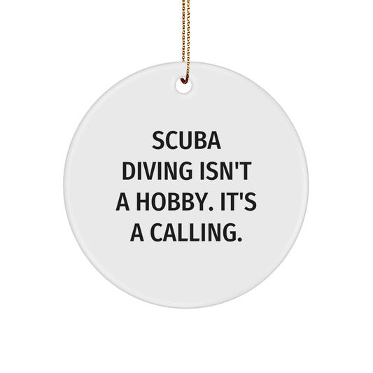 Bold Scuba Diving Christmas Ornament Novelty for Friends Gift - Image 1