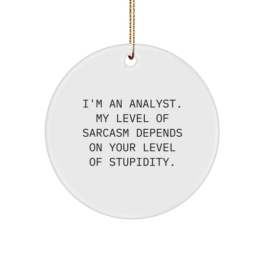 For Him Analyst Keepsake Christmas Ornament Gift 'I'm an Analyst' - Image 1