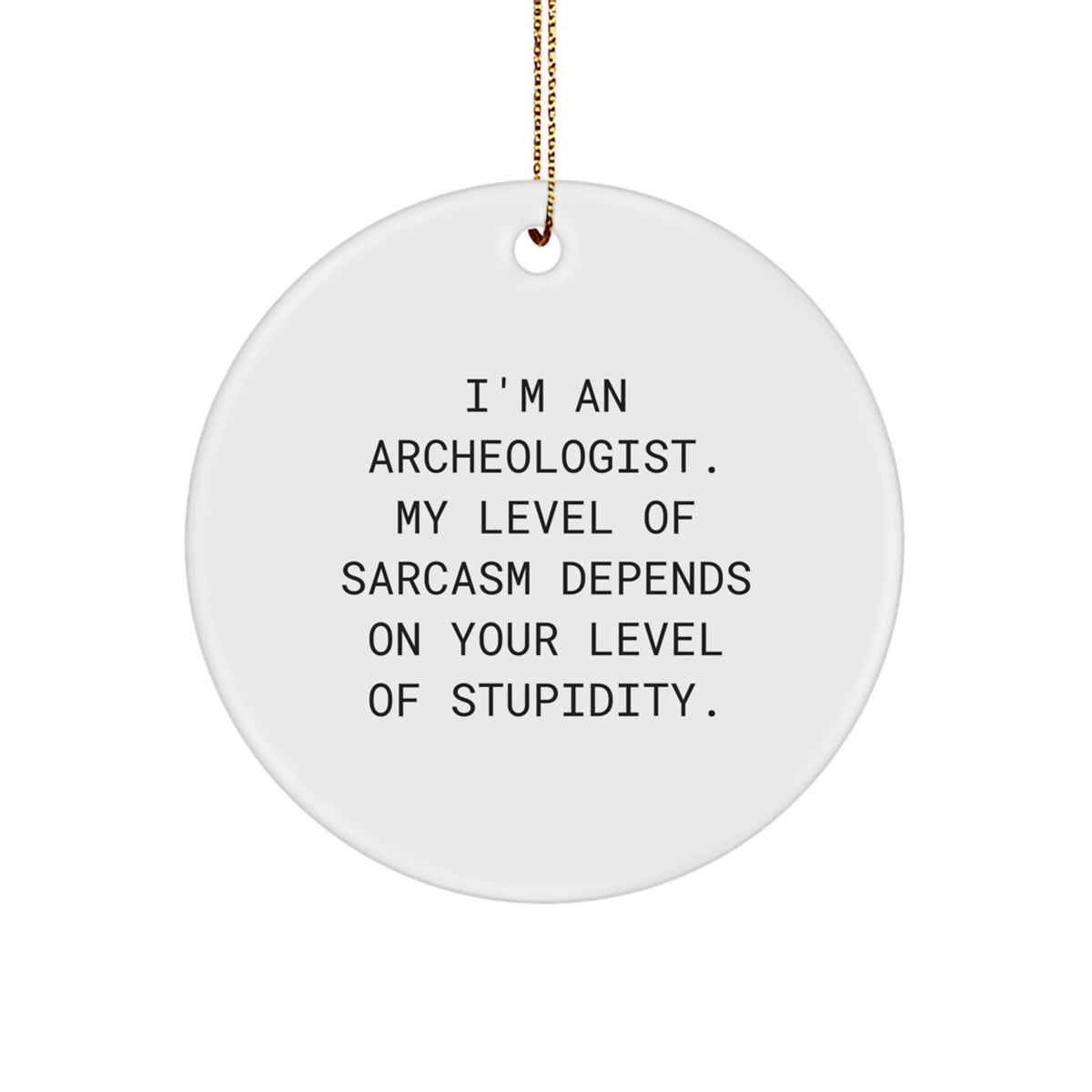 Christmas Unique Gift Archeologist Circle Funny Ornament for Her Present - Image 1
