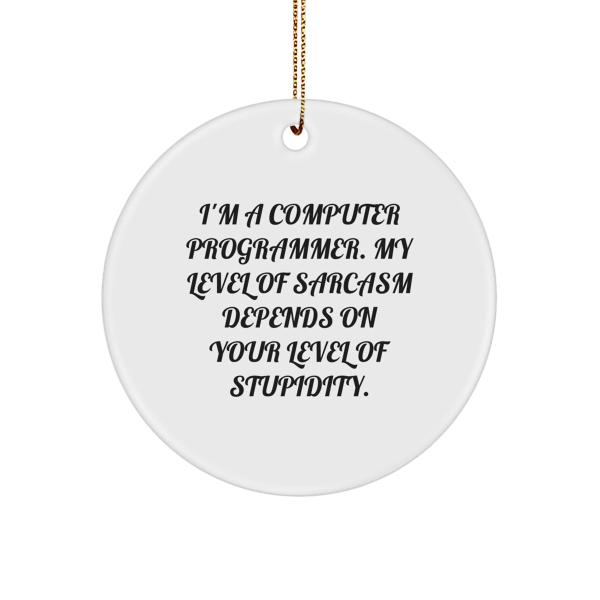 Witty Computer Programmer Christmas Ornament for Friends Gift - Image 1