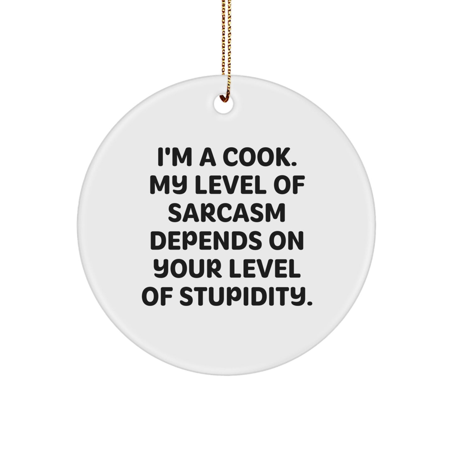 Sassy Cook Circle Ornament Christmas Unique Gift for Friends Novelty Bright - Image 1
