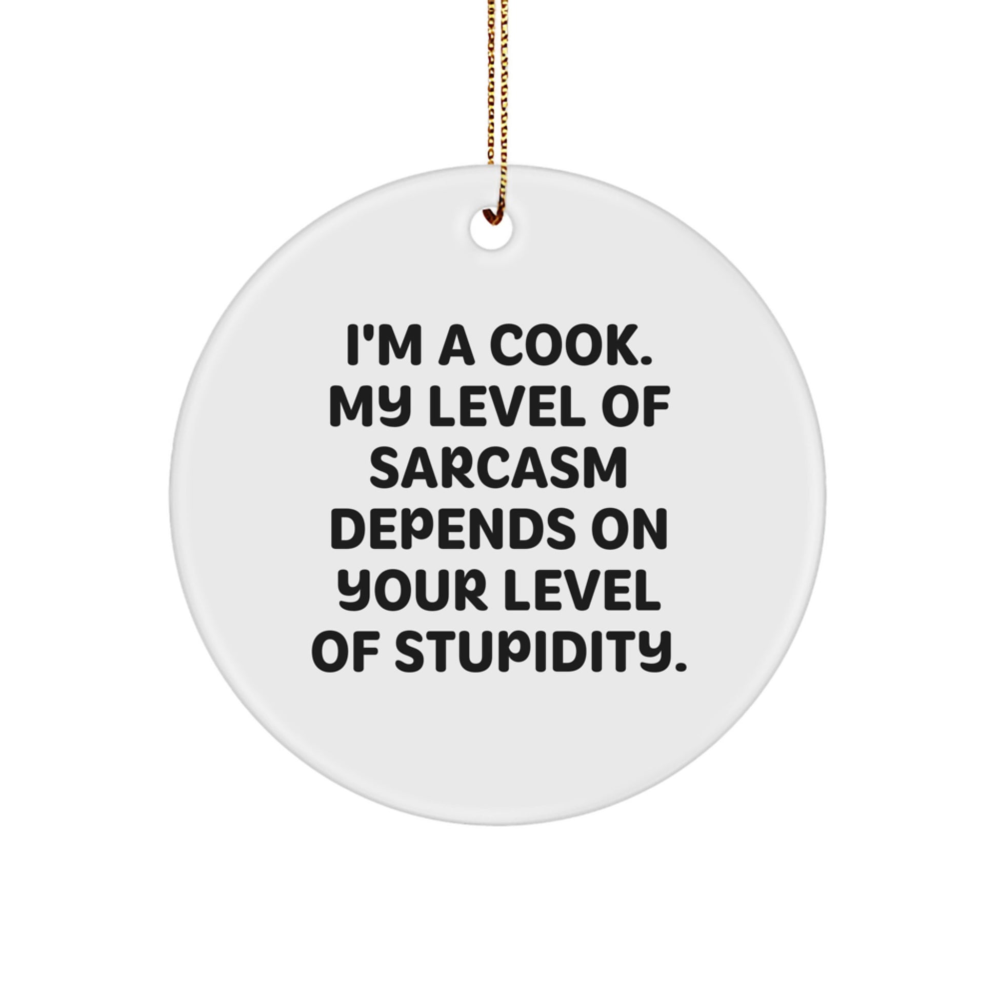 Sassy Cook Circle Ornament Christmas Unique Gift for Friends Novelty Bright - Image 1