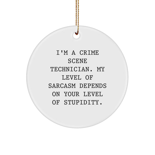 Crime Scene Technician Humorous Keepsake Christmas Ornament for Him Gift - Image 1